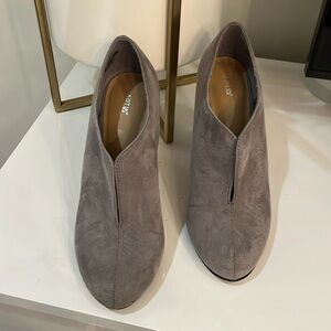 Gray Apt 9 Booties. Some normal wear and tear- see photos